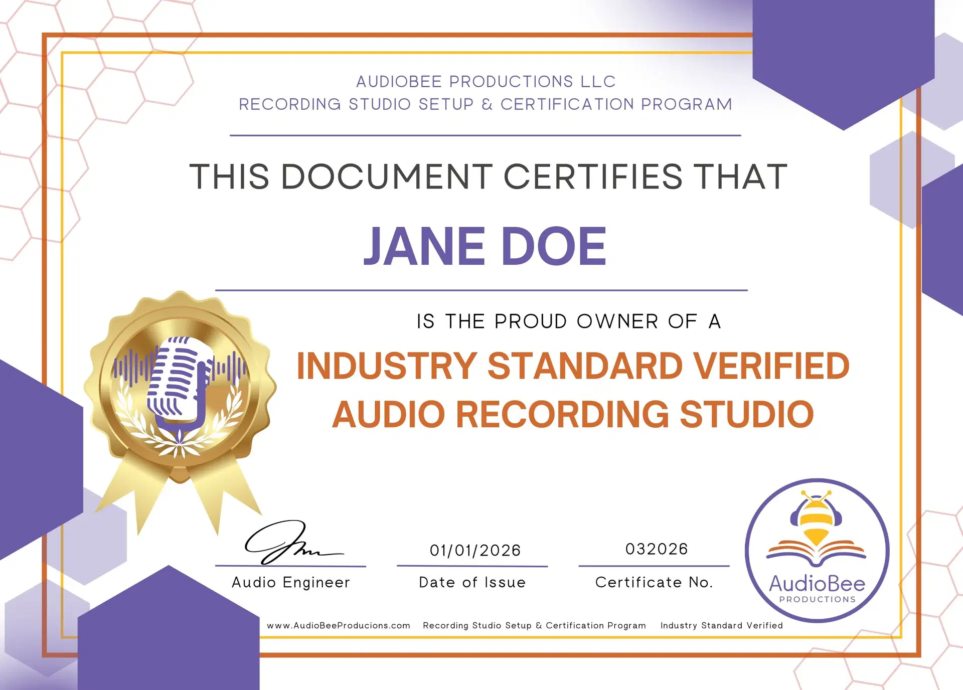 certificate example